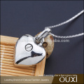 OUXI wholesale cheap china factory 316l stainless steel jewelry heart pendant long chain stainless steel pendant necklace